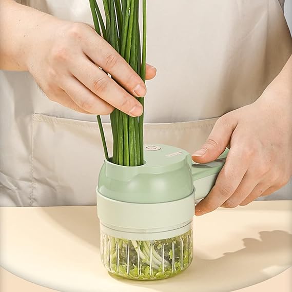 4-in-1 Electric Portable Handheld Hammer Food Chopper Slicer Set