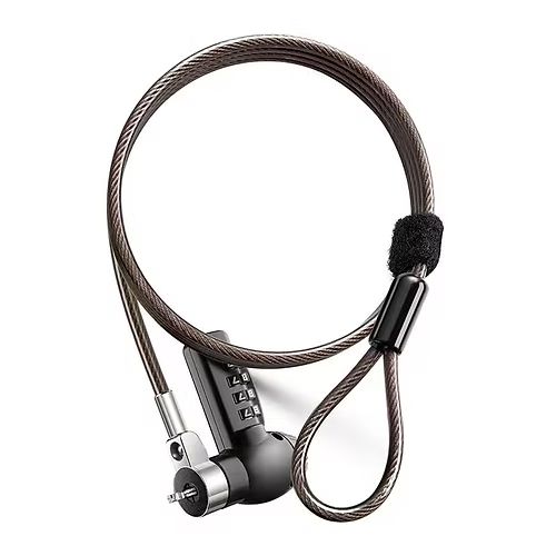 Multifunctional Laptop Lock Compatible with T-Bar, Nano Slot, and Wedge